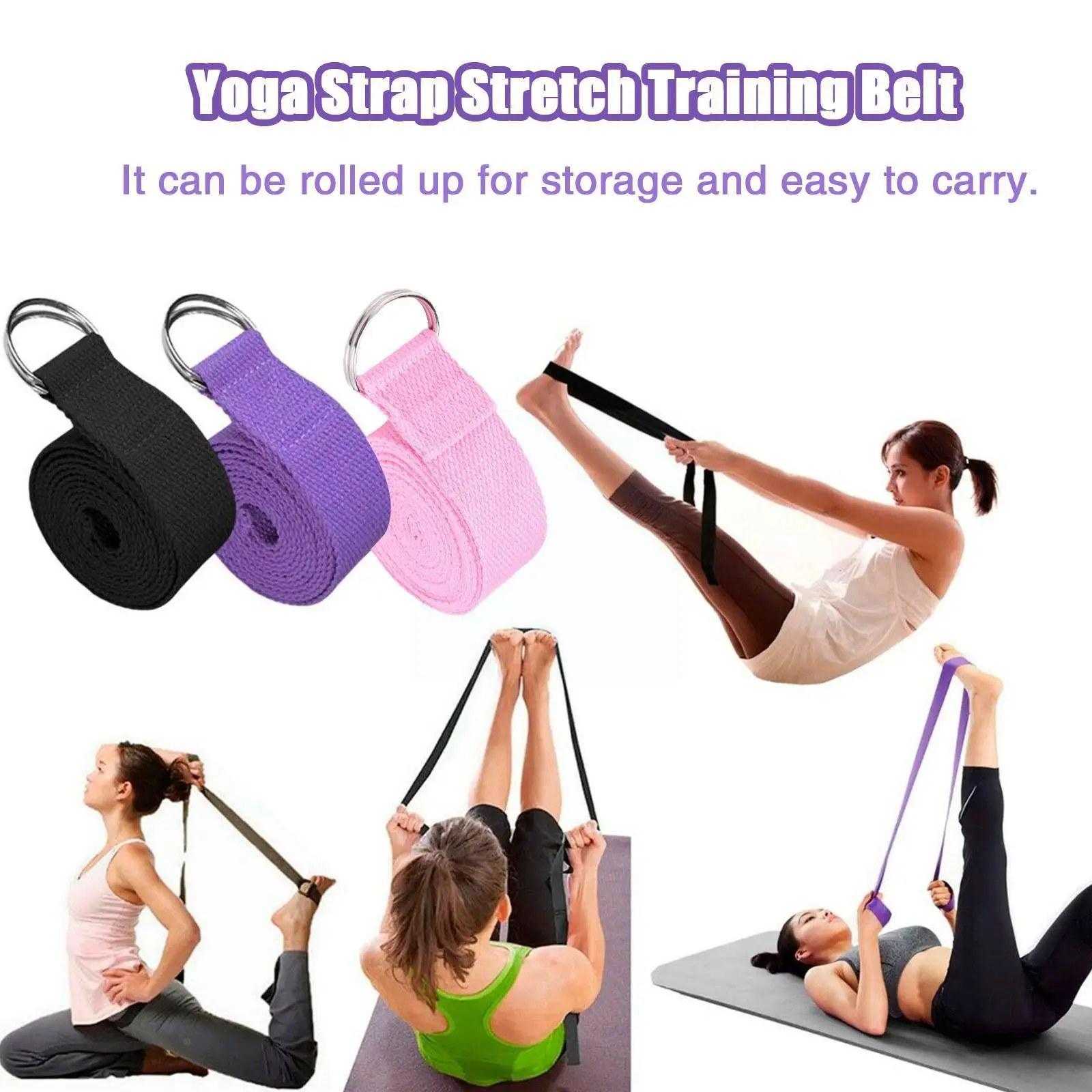 Yoga Strap Durable Cotton Exercise Straps Adjustable D-ring Buckle Gives Flexibility For Yoga Stretching Pilates Accessorie E9o5 
Yoga Strap Durable Cotton Exercise Straps Adjustable D-ring Buckle Gives Flexibility For Yoga Stretching Pilates Accessorie E9o5