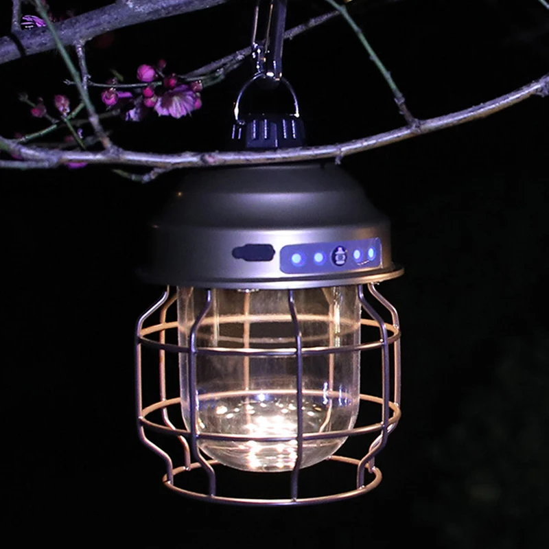 Rechargeable Led Camping Light Vintage Metal Hanging Lantern Waterproof 3600mah Tent Warm Lamp Type-C fast Charge Flashlight
Rechargeable Led Camping Light Vintage Metal Hanging Lantern Waterproof 3600mah Tent Warm Lamp Type-C fast Charge Flashlight