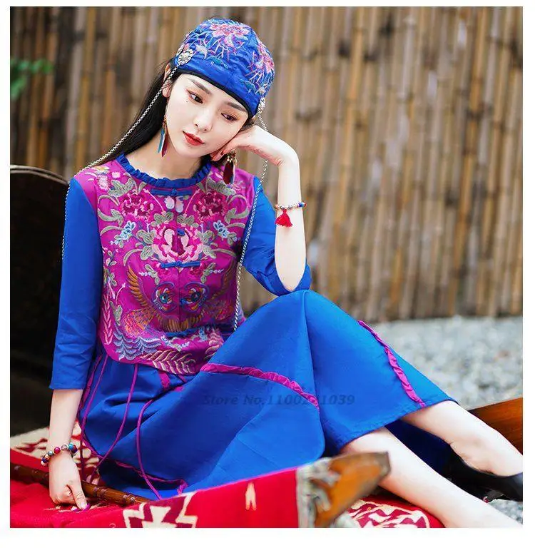 2023 woman cheongsam chinese vintage dress qipao traditional chinese flower embroidery dress cotton linen qipao oriental dress
2023 woman cheongsam chinese vintage dress qipao traditional chinese flower embroidery dress cotton linen qipao oriental dress