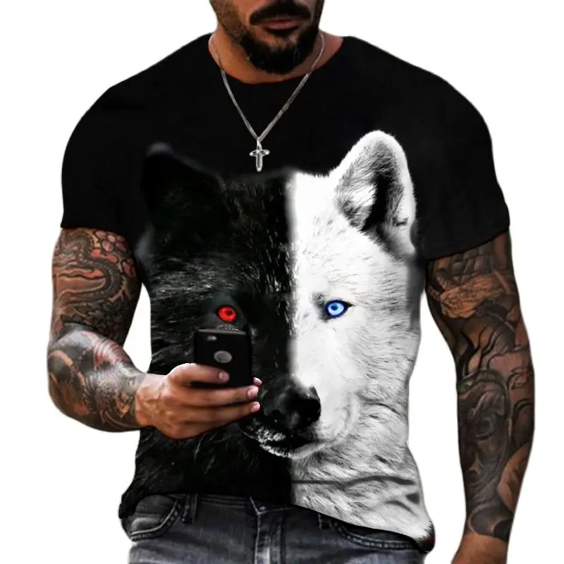 New Summer 3D Beast Animal Pattern Print Men'S T-Shirt Loose Sweat Absorbent Breathable Black And White Design Oversized T-Shirt
New Summer 3D Beast Animal Pattern Print Men'S T-Shirt Loose Sweat Absorbent Breathable Black And White Design Oversized T-Shirt