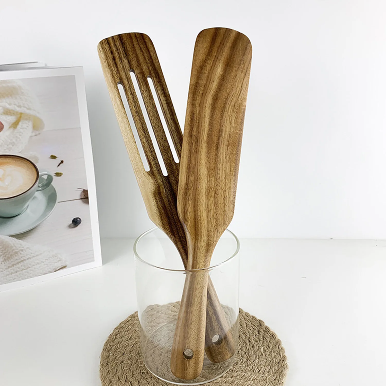 GGboom Bamboo and Wood product -New teak long handle pot shovel kitchen tableware non-stick pot shovel leakage shovel set
GGboom Bamboo and Wood product -New teak long handle pot shovel kitchen tableware non-stick pot shovel leakage shovel set