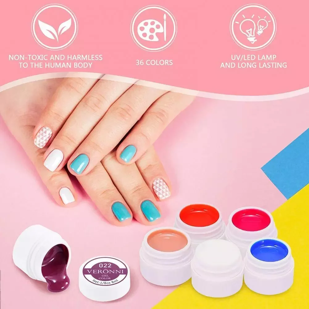 NEW2023 Nail Polish 5ml x 36 Nail UV Gel Set Pure Color Smell-less Nail Art Nail Tips Extension Tool Set for Beauty
NEW2023 Nail Polish 5ml x 36 Nail UV Gel Set Pure Color Smell-less Nail Art Nail Tips Extension Tool Set for Beauty