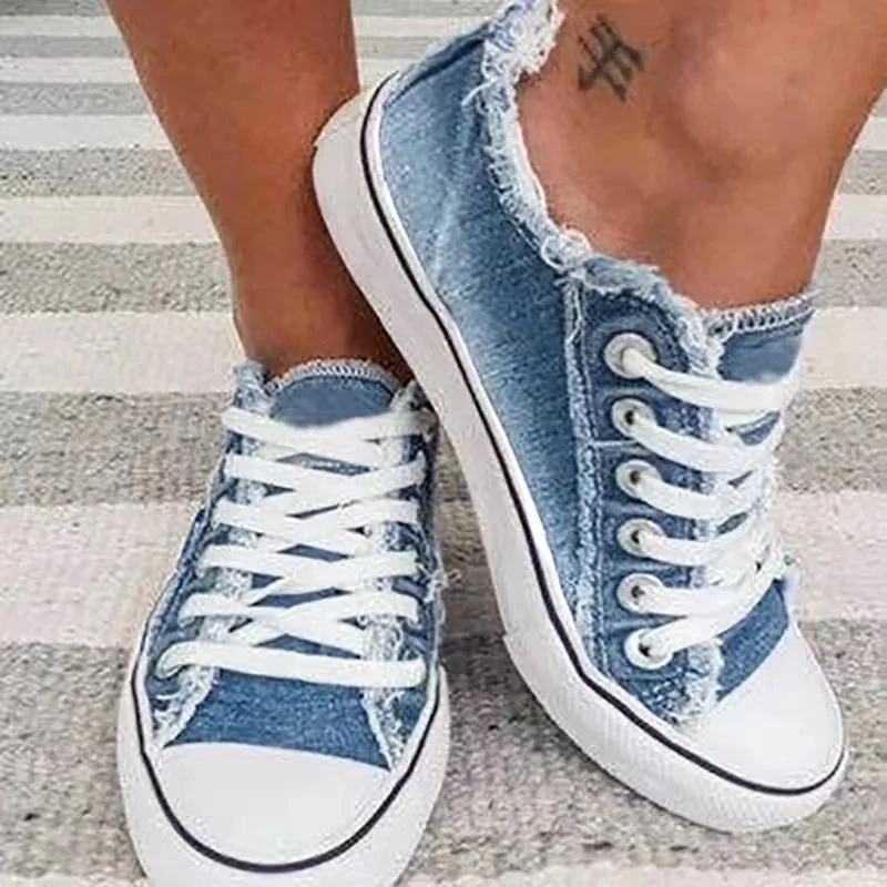 2023 New Spring Blue Canvas Shoes for Women Lace Up Sneakers Flat Casual Shoes Fashion Student Running Shoes Zapatos De Mujer
2023 New Spring Blue Canvas Shoes for Women Lace Up Sneakers Flat Casual Shoes Fashion Student Running Shoes Zapatos De Mujer