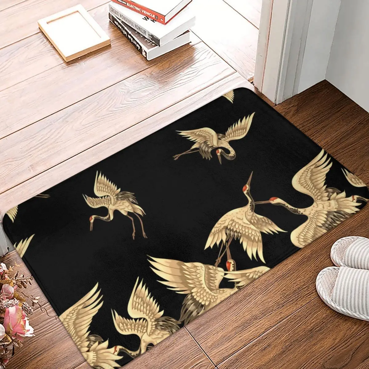 China Style Anti-Slip Doormat Bath Mat Oriental Golden Chinese Cranes Hallway Carpet Entrance Door Rug Bedroom Decor
China Style Anti-Slip Doormat Bath Mat Oriental Golden Chinese Cranes Hallway Carpet Entrance Door Rug Bedroom Decor