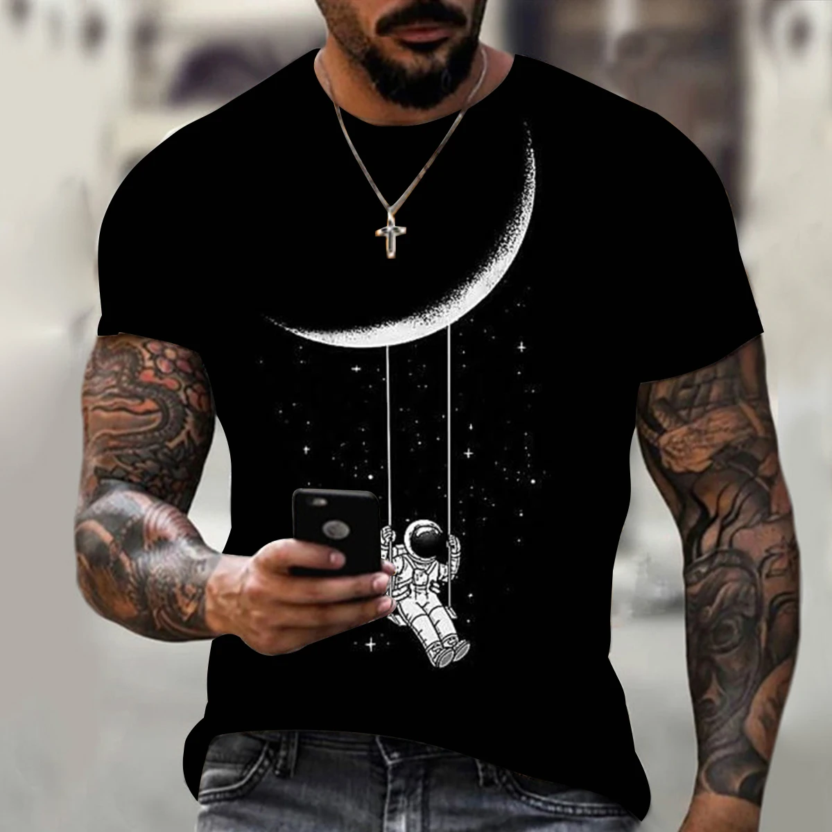 Summer Hot Sale Men's T-Shirt High Quality Men's Fashion Loose T-Shirt Harajuku Design Funny Astronaut Print Top Cool Men's T-Sh
Summer Hot Sale Men's T-Shirt High Quality Men's Fashion Loose T-Shirt Harajuku Design Funny Astronaut Print Top Cool Men's T-Sh