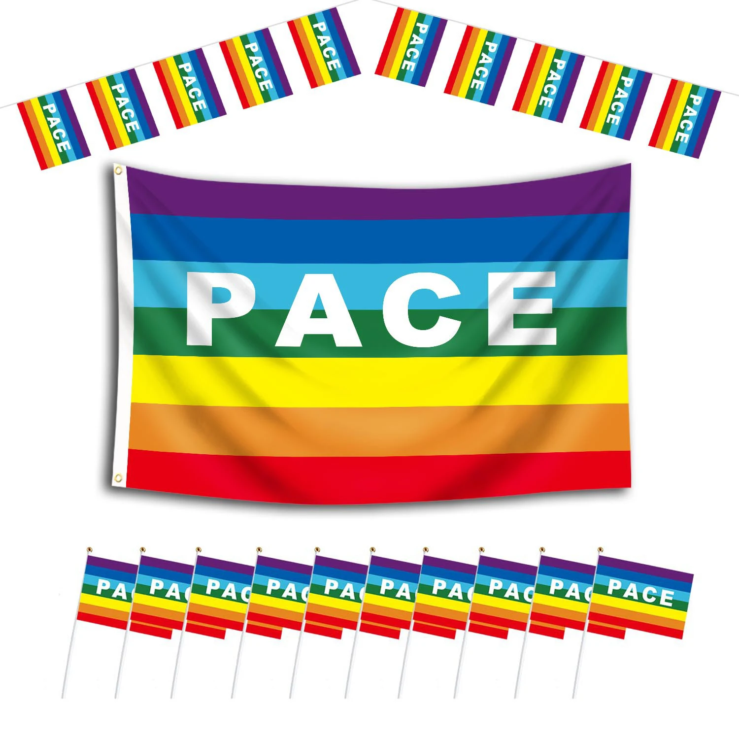 Набор радужных флагов Pride, Набор радужных флагов для гордости, праздника вечерние, украшения для дома и улицы
Набор радужных флагов Pride, Набор радужных флагов для гордости, праздника вечерние, украшения для дома и улицы