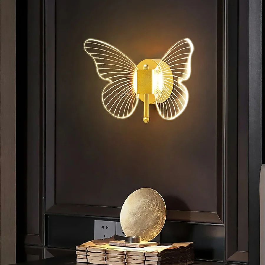 Modern Butterfly LED Wall Lamp Simple Bedside Bedroom Wall Sconces Net Red Butterfly Children's Room Light Background Aisle Lamp
Modern Butterfly LED Wall Lamp Simple Bedside Bedroom Wall Sconces Net Red Butterfly Children's Room Light Background Aisle Lamp