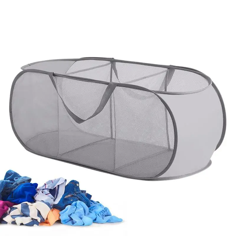 Mesh Laundry Hamper Collapsible Laundry Basket Hamper With Handle Space Saving Laundry Room Organization Bin For College Dorm 
Mesh Laundry Hamper Collapsible Laundry Basket Hamper With Handle Space Saving Laundry Room Organization Bin For College Dorm