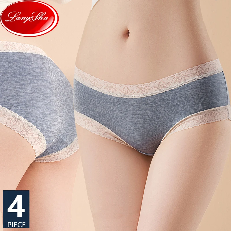 4Pcs Cotton Panties Women Underwear Breathable Seamless Underpants Sexy Lace Girls Briefs Low Waist Fashion Ladies Lingerie M-XL
4Pcs Cotton Panties Women Underwear Breathable Seamless Underpants Sexy Lace Girls Briefs Low Waist Fashion Ladies Lingerie M-XL