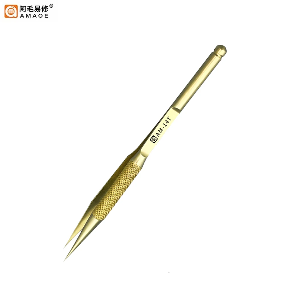 AMAOE 14T/14U Titanium Alloy Tweezers High Hardness Oxidation Resistance Antimagnetism Anticorrosion Phone Repair Tool
AMAOE 14T/14U Titanium Alloy Tweezers High Hardness Oxidation Resistance Antimagnetism Anticorrosion Phone Repair Tool