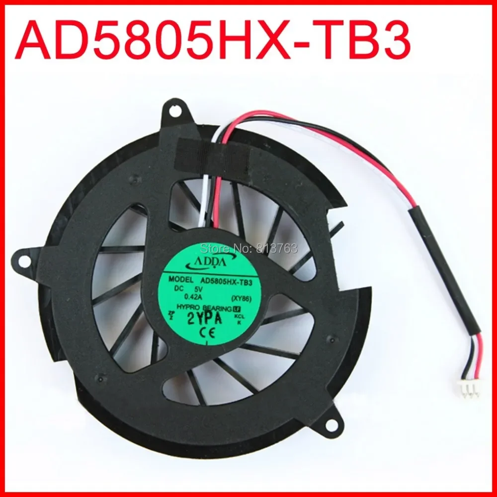 AD5805HX-TB3 XY86 DC5V 3Pin 3Wire 0.42A Fan For HP C300 C500 V5000 V5100 V5200 DV5000 DV5100 DV5200 G5000 DV8000 CPU Cooling Fan
AD5805HX-TB3 XY86 DC5V 3Pin 3Wire 0.42A Fan For HP C300 C500 V5000 V5100 V5200 DV5000 DV5100 DV5200 G5000 DV8000 CPU Cooling Fan