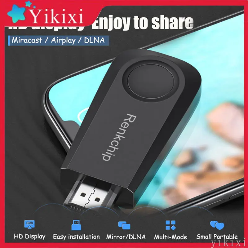 Mirascreen Anycast Miracast DLNA TV Stick HDMI-compatible 1080P Wireless Display WIFI Dongle Audio Video Mirror Screen Receiver
Mirascreen Anycast Miracast DLNA TV Stick HDMI-compatible 1080P Wireless Display WIFI Dongle Audio Video Mirror Screen Receiver