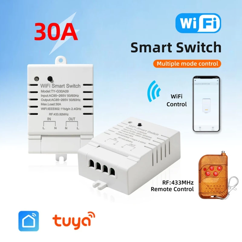 Tuya Smart Wifi Switch DIY Timer+Remote Wifi Wireless Controller 30A Power Monitor Kwh White For Alexa Google Home
Tuya Smart Wifi Switch DIY Timer+Remote Wifi Wireless Controller 30A Power Monitor Kwh White For Alexa Google Home