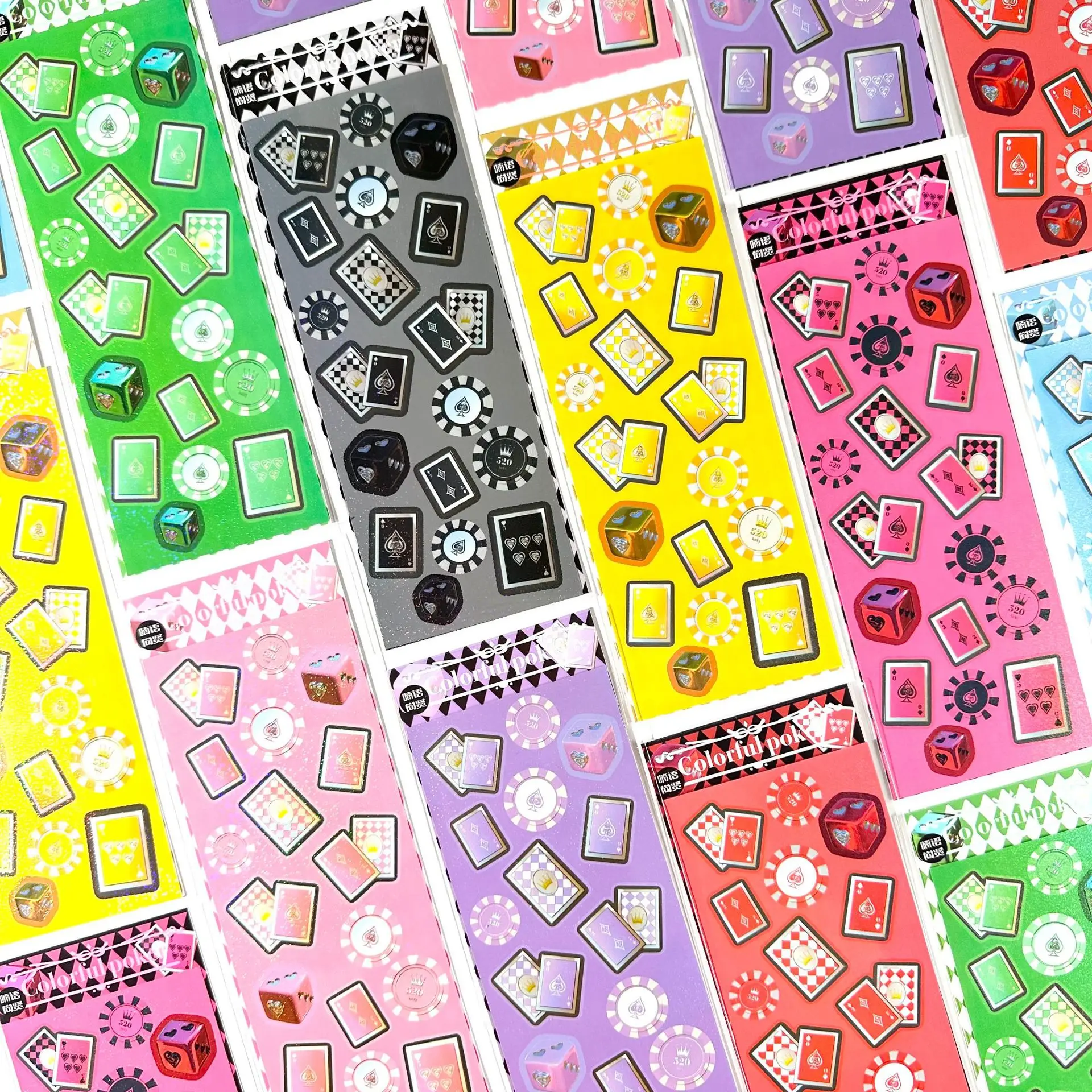 Playing card sticker Korean insDIY decorative laser sticker 
Playing card sticker Korean insDIY decorative laser sticker