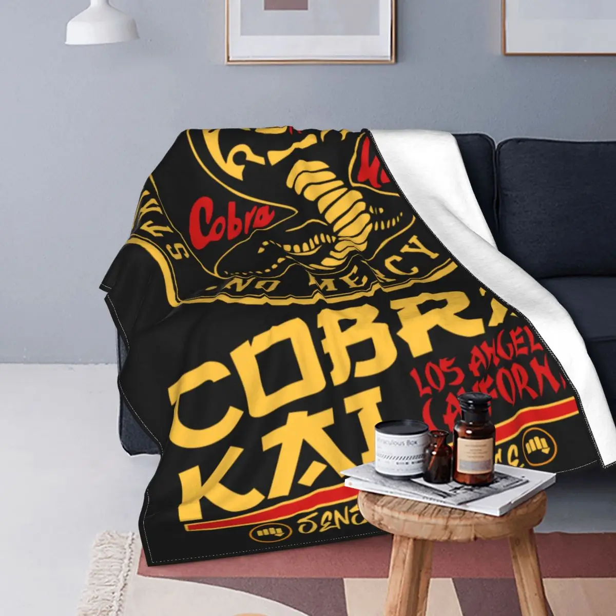 Vintage Cobra Kai Blankets for Sofa Home Bedroom Breathable Soft Flannel Autumn Karate School Tshirt TV Fan Throw Blanket
Vintage Cobra Kai Blankets for Sofa Home Bedroom Breathable Soft Flannel Autumn Karate School Tshirt TV Fan Throw Blanket