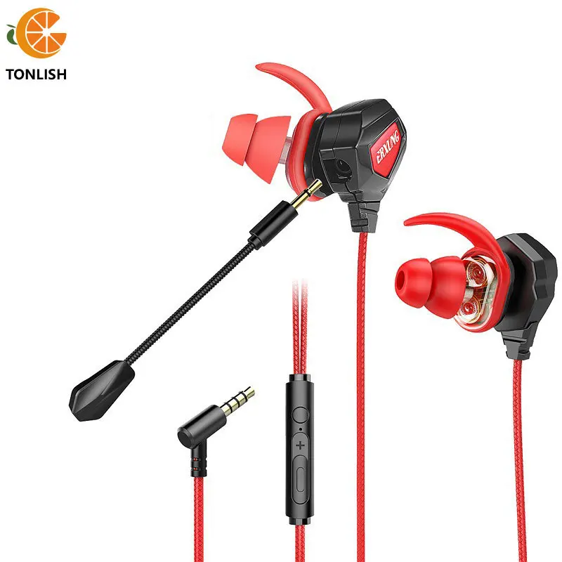 TONLISH TF1 In Ear Gaming Earphones Double Moving Coil Wired Headset E-sports Headphones with Mic for PS4 PC Xbox Smart Phone
TONLISH TF1 In Ear Gaming Earphones Double Moving Coil Wired Headset E-sports Headphones with Mic for PS4 PC Xbox Smart Phone