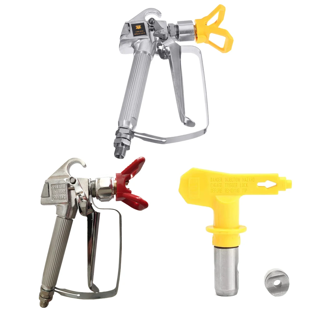 3600PSI High Pressure Airless Paint Spray Gun 517 Spray Tip Nozzle Guard for Wagner Pump Sprayer Airless Spraying Machine
3600PSI High Pressure Airless Paint Spray Gun 517 Spray Tip Nozzle Guard for Wagner Pump Sprayer Airless Spraying Machine
