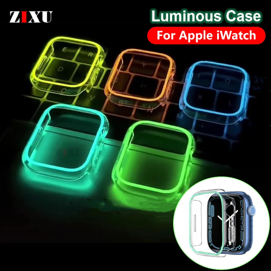 Luminous Bumper Cover For Apple Watch Case 45mm 41mm 38mm 42mm Hard PC Frame Protector For iWatch 40mm 44mm Series 7 6 SE 5 4 3
Luminous Bumper Cover For Apple Watch Case 45mm 41mm 38mm 42mm Hard PC Frame Protector For iWatch 40mm 44mm Series 7 6 SE 5 4 3