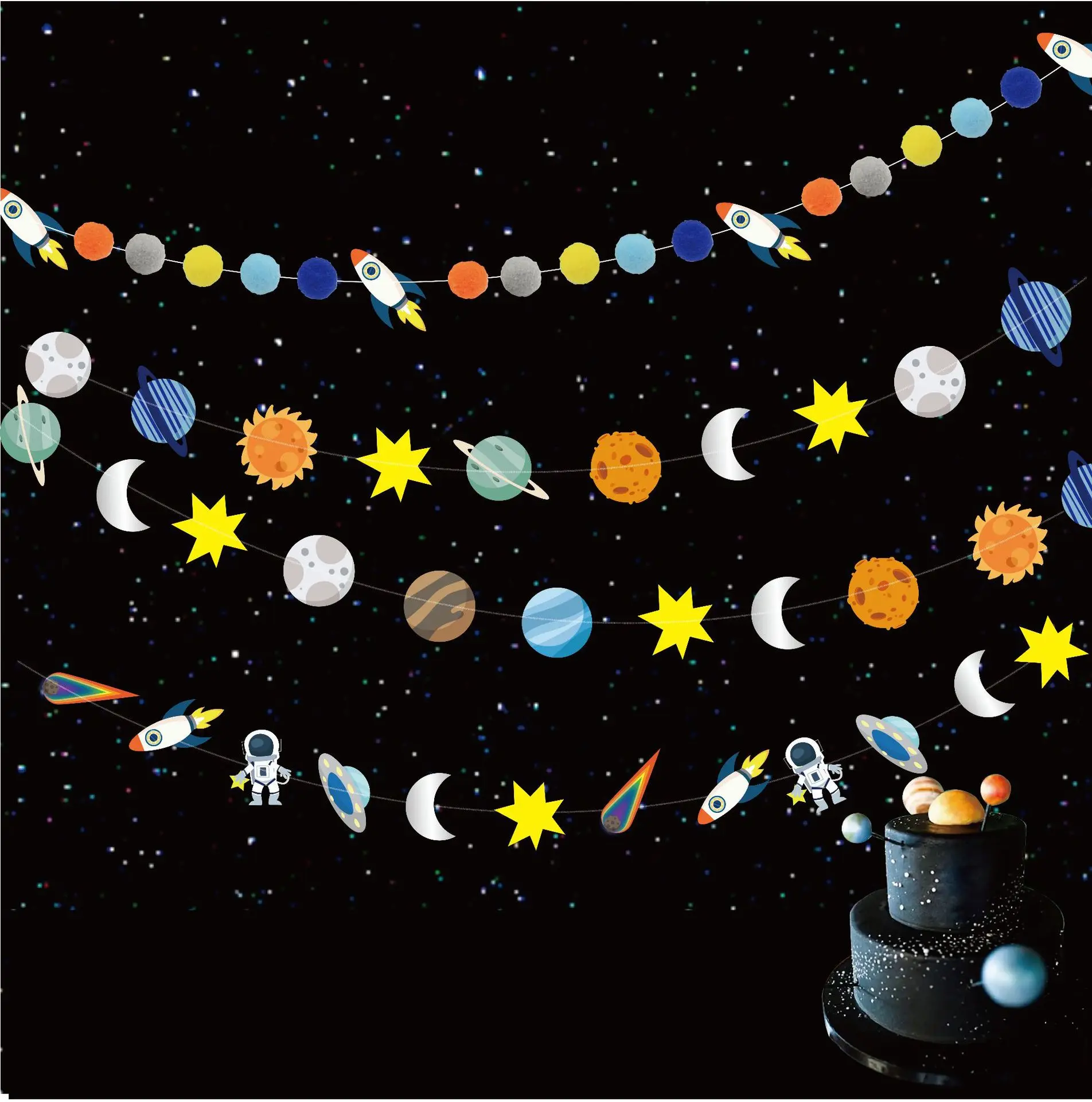Spaceman Theme Banner Aerospace Astronaut Garland Out Space Rocket Planet Banner Happy 1st Birthday Party Decor Kids Boys Favor
Spaceman Theme Banner Aerospace Astronaut Garland Out Space Rocket Planet Banner Happy 1st Birthday Party Decor Kids Boys Favor
