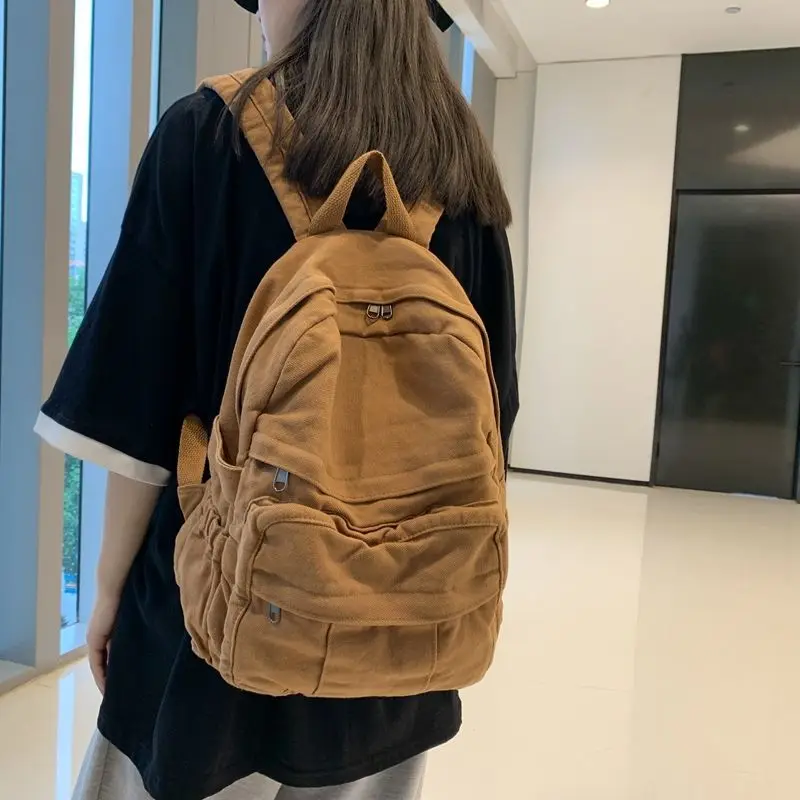 Qyahlybz dropshipping school bag for girls female vintage canvas backpack high school college students casual backpack
Qyahlybz dropshipping school bag for girls female vintage canvas backpack high school college students casual backpack