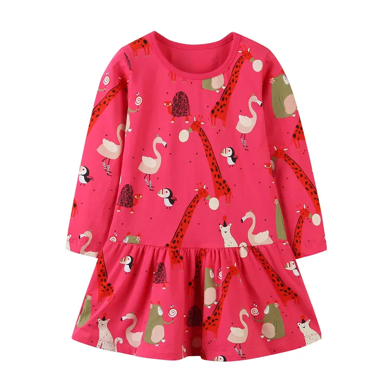 Jumping Meters Children's Girls Dresses Fuchsia Cotton Long Sleeve Princess Toddler Kids Frocks Hot Selling Costume Dress
Jumping Meters Children's Girls Dresses Fuchsia Cotton Long Sleeve Princess Toddler Kids Frocks Hot Selling Costume Dress