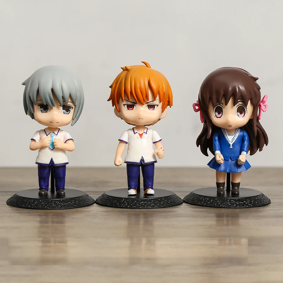 10cm Fruits Basket Honda Tohru Sohma Kyo Yuki PVC Figures Desktop Decoration Toys 3pcs/set
10cm Fruits Basket Honda Tohru Sohma Kyo Yuki PVC Figures Desktop Decoration Toys 3pcs/set