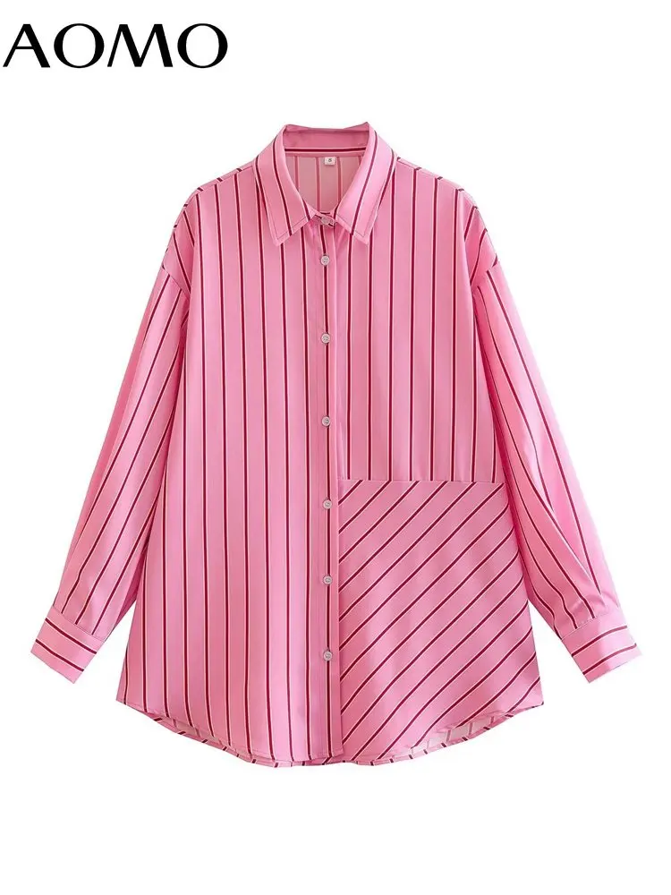 AOMO Women 2022 Striped Loose Shirts Vintage Long Sleeve Front Buttons Female Blouses 3R34A
AOMO Women 2022 Striped Loose Shirts Vintage Long Sleeve Front Buttons Female Blouses 3R34A