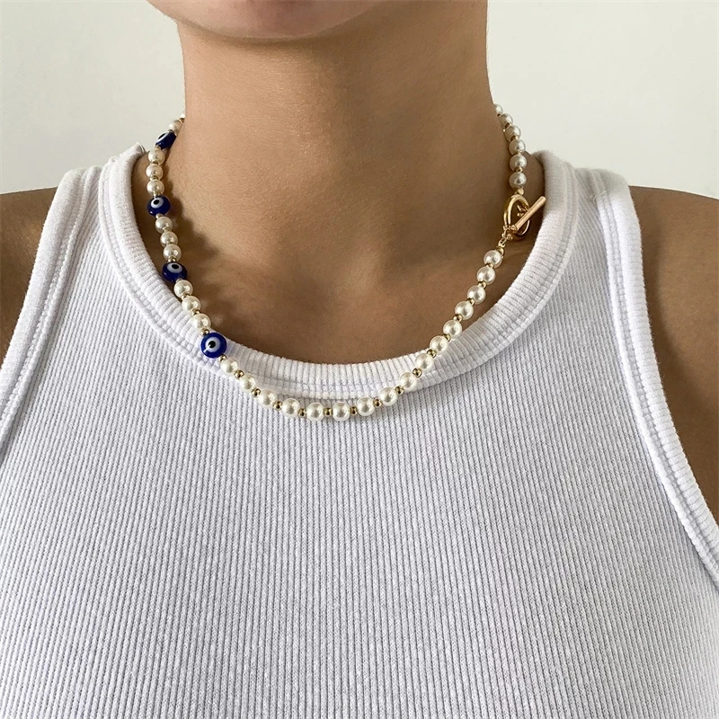 Fashion Creative Geometric Design Simple OT Buckle Clavicle Chain Imitation Pearl Necklace Exquisite Jewelry Accessories Of Male
Fashion Creative Geometric Design Simple OT Buckle Clavicle Chain Imitation Pearl Necklace Exquisite Jewelry Accessories Of Male