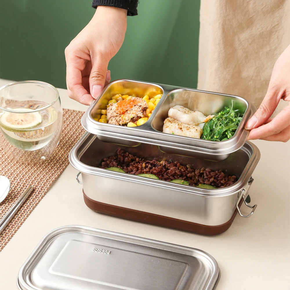 Stainless Steel Lunch Box with Silicone Bottom with Snack Pods Leak proof Crack-Resistant Lunch box Containers for Adults Kids
Stainless Steel Lunch Box with Silicone Bottom with Snack Pods Leak proof Crack-Resistant Lunch box Containers for Adults Kids