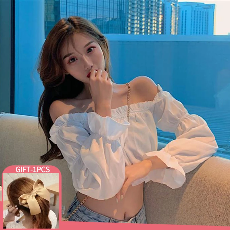 Sexy Blouse Women Top Off Shoulder Long Sleeve Tops Club Party White Shirt Puff Sleeve Ruffle Tunic Crop Top Summer Tube Top
Sexy Blouse Women Top Off Shoulder Long Sleeve Tops Club Party White Shirt Puff Sleeve Ruffle Tunic Crop Top Summer Tube Top