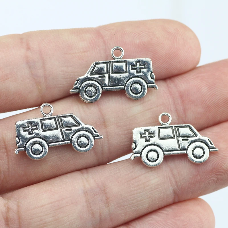 10 Pieces 14*22mm Mixed Alloy Antique Silver Color Ambulance Charms Keychain Pendant Accessory For DIY Jewelry Making 2331
10 Pieces 14*22mm Mixed Alloy Antique Silver Color Ambulance Charms Keychain Pendant Accessory For DIY Jewelry Making 2331