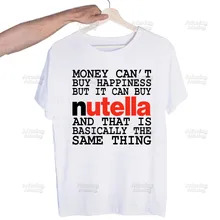 Nutella Kawaii T Shirt Men Retro Washed Tops Tees Harajuku Graphic Cute Cartoon Peanut Butter Streetwear Hip Hop Male T-shirts