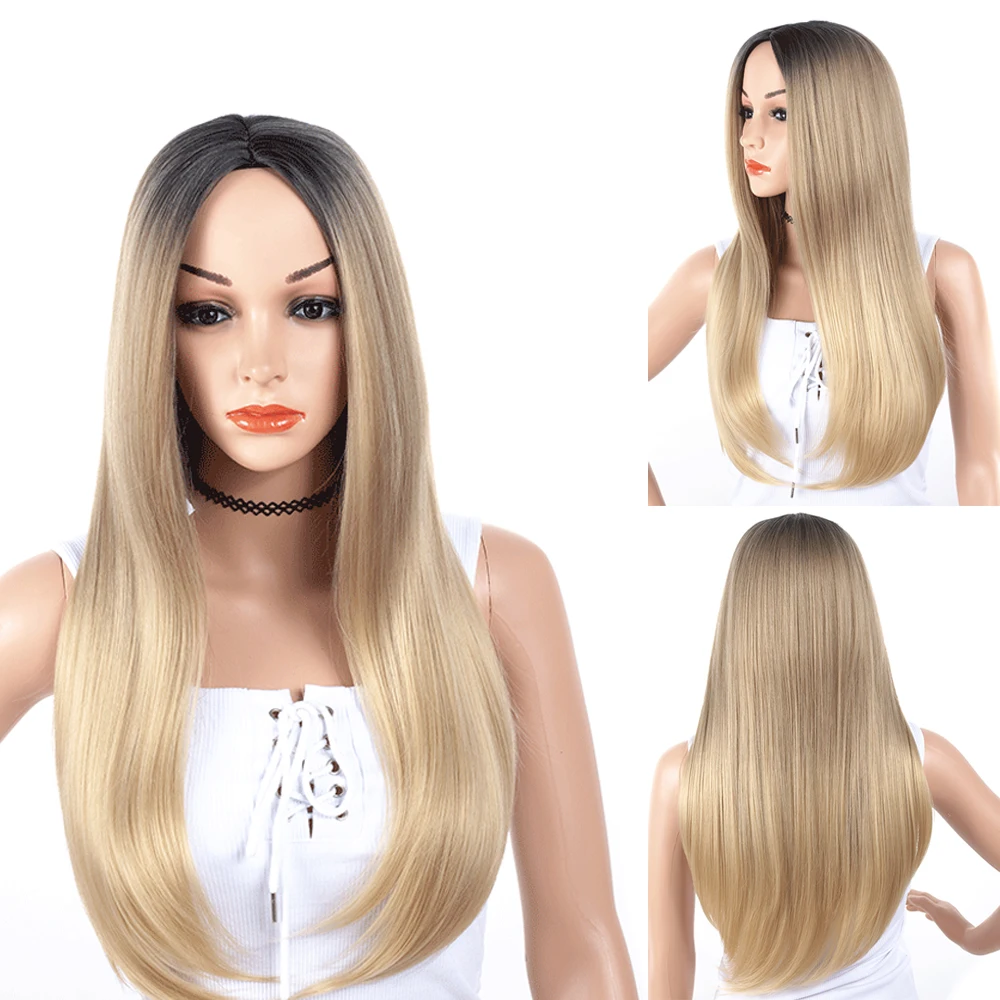 24Inch Long Straight Wigs For Women Black Ombre Brown Synthetic Heat Resistant Middle Part Cosplay Wig Daily Party
24Inch Long Straight Wigs For Women Black Ombre Brown Synthetic Heat Resistant Middle Part Cosplay Wig Daily Party