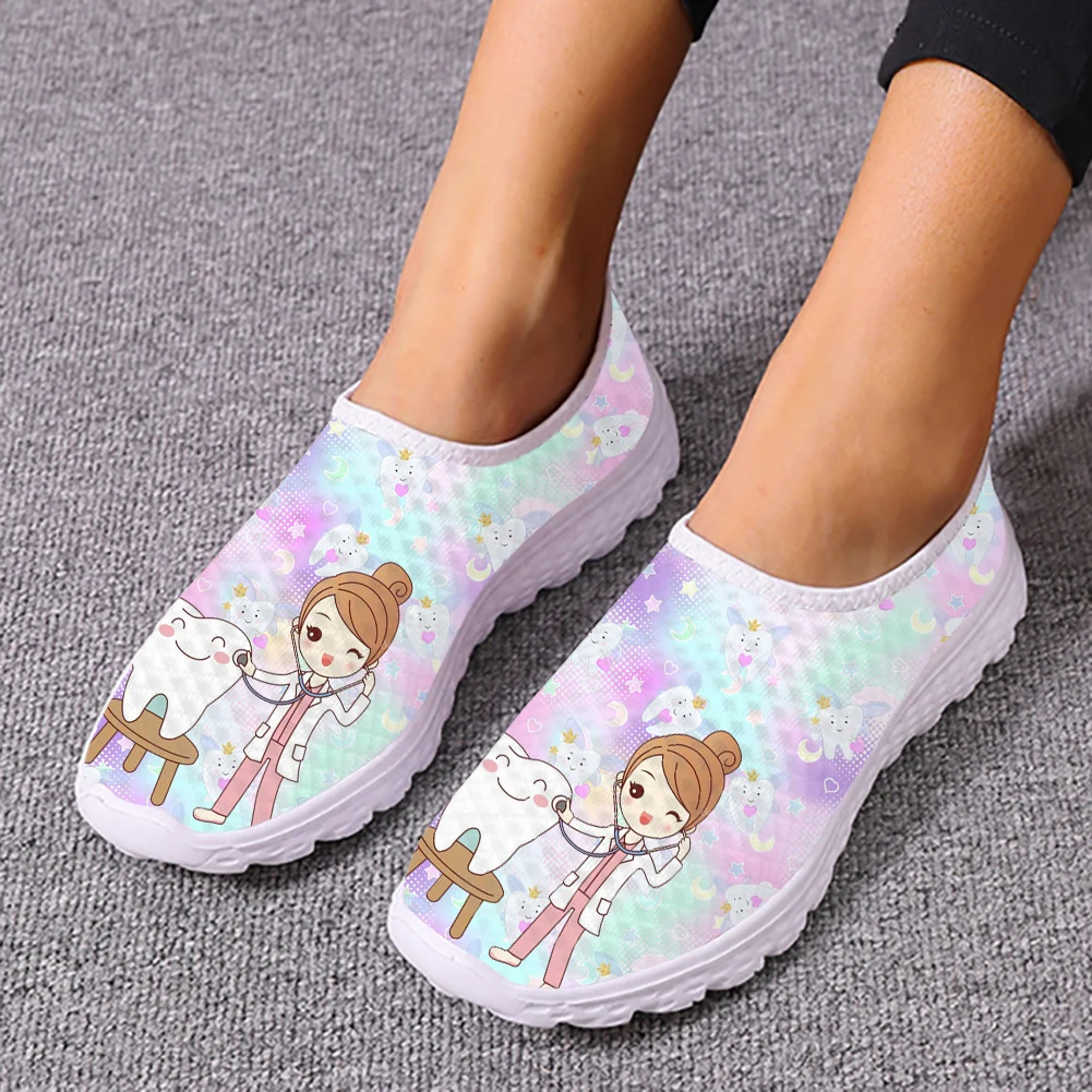 Nurse Protect Teeth Pattern Ladies Spring Autumn Round Toe Mesh Shock Absorbing Running Shoes Comfort Breathable Soft Sneakers
Nurse Protect Teeth Pattern Ladies Spring Autumn Round Toe Mesh Shock Absorbing Running Shoes Comfort Breathable Soft Sneakers