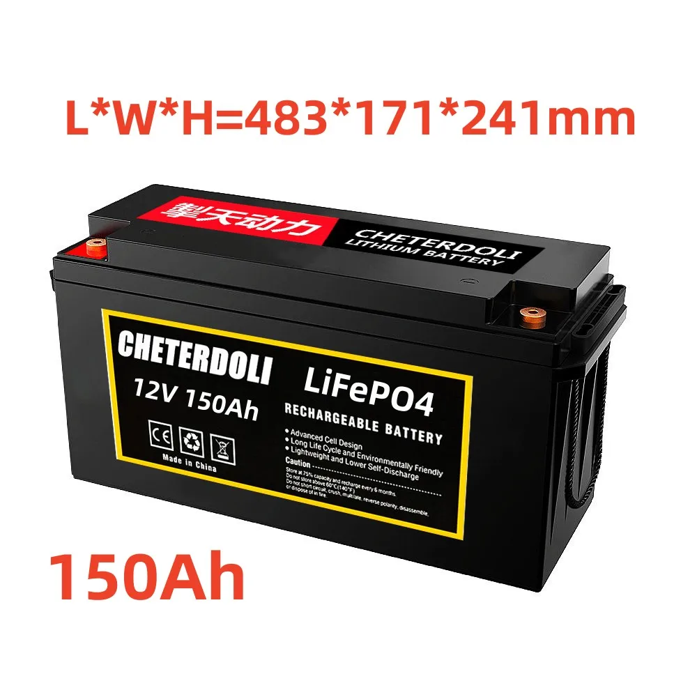 12V 150Ah LiFePO4 Battery Built-in BMS Lithium Iron Phosphate Cell for RV Campers Golf Cart Off-Road Off-Grid Solar with Charger
12V 150Ah LiFePO4 Battery Built-in BMS Lithium Iron Phosphate Cell for RV Campers Golf Cart Off-Road Off-Grid Solar with Charger
