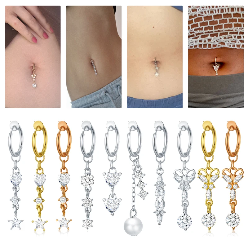 1PC Fake Belly Button Ring Heart Star Navel Piercing Non Pierced Earring Butterfly Clip On Cartilage Helix Lobe Pircing Nombril
1PC Fake Belly Button Ring Heart Star Navel Piercing Non Pierced Earring Butterfly Clip On Cartilage Helix Lobe Pircing Nombril