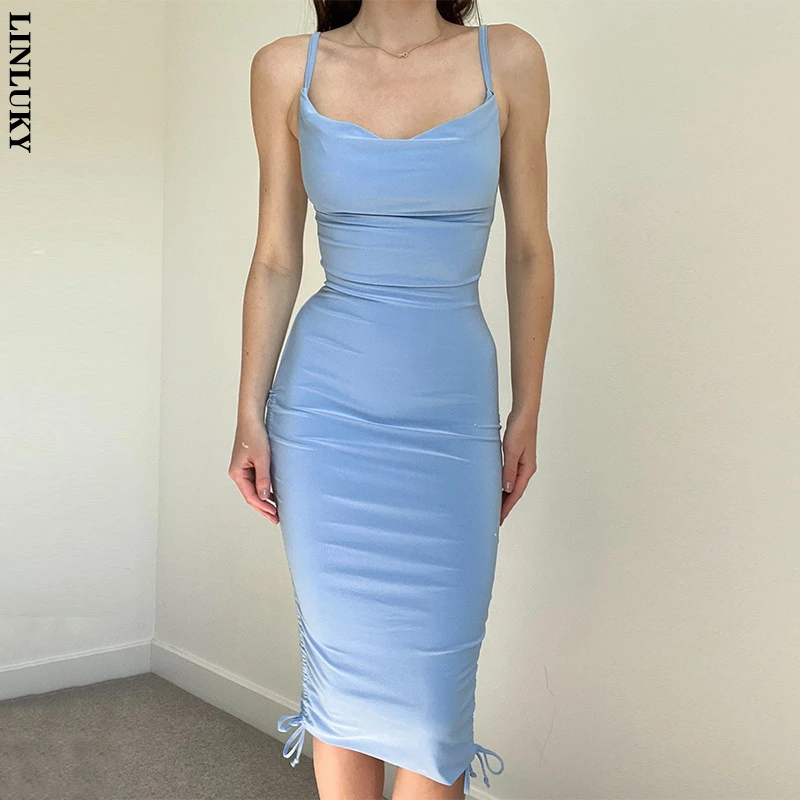 2022 Summer Fashion Sexy Dress For Women Slim Fit Backless Ruched Sling Club Party Mini Dresses Woman Clothing
2022 Summer Fashion Sexy Dress For Women Slim Fit Backless Ruched Sling Club Party Mini Dresses Woman Clothing