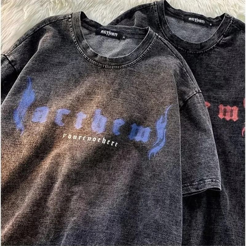 American Retro Sanskrit T-shirt Men Women Heavy Weight Washed Denim Short Sleeved Oversize T Shirt
American Retro Sanskrit T-shirt Men Women Heavy Weight Washed Denim Short Sleeved Oversize T Shirt