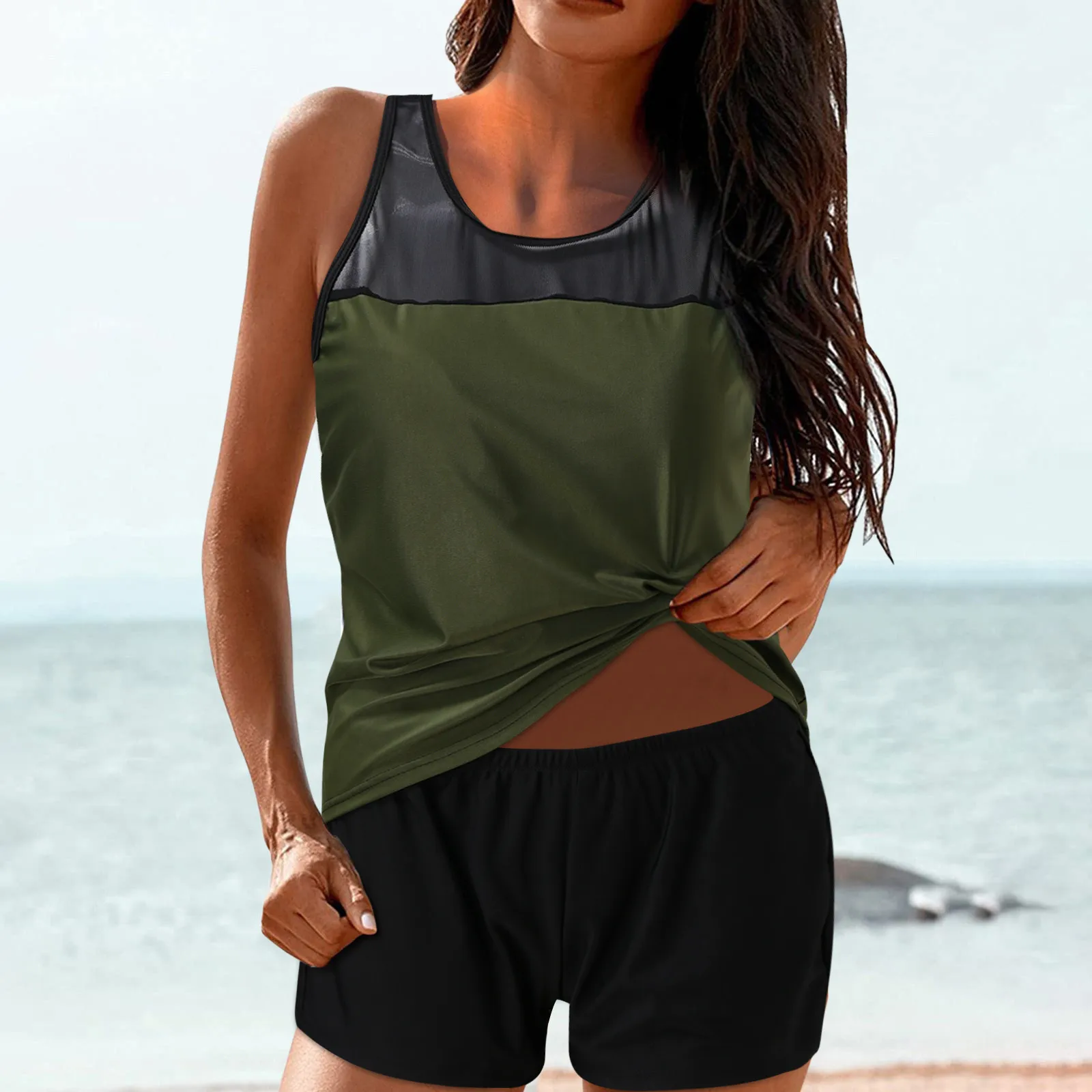 Tankini Swimsuits For Women With Shorts Athletic Two Piece Bathing Suits Racerback Tank Tops Swimwear
Tankini Swimsuits For Women With Shorts Athletic Two Piece Bathing Suits Racerback Tank Tops Swimwear