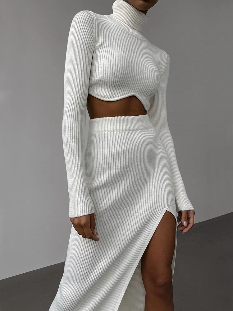 Осенне-зимняя водолазка, пуловер с длинным рукавом, женские комплекты, Модная элегантная уличная одежда 2022, трикотажное платье в рубчик из 2 ... 
Осенне-зимняя водолазка, пуловер с длинным рукавом, женские комплекты, Модная элегантная уличная одежда 2022, трикотажное платье в рубчик из 2 ...