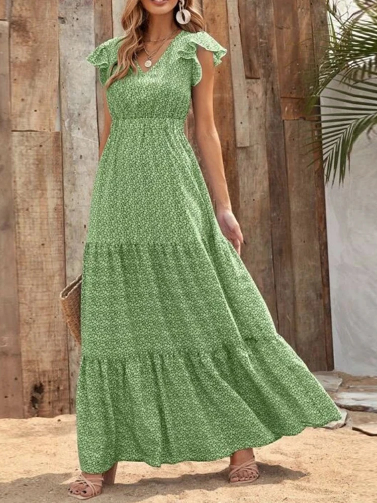 Women's Summer Dress Vestido Feminino Dresses for Women Bohemian V-neck Printed Long Skirt Floral Dress Red Green Robe
Women's Summer Dress Vestido Feminino Dresses for Women Bohemian V-neck Printed Long Skirt Floral Dress Red Green Robe