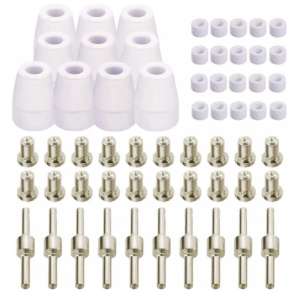 Consumables Kit Plasma Cutter Torch Electrode Tips PT31 LG40 10pcs Electrodes 10pcs Shield Cups 20pcs Gas Rings
Consumables Kit Plasma Cutter Torch Electrode Tips PT31 LG40 10pcs Electrodes 10pcs Shield Cups 20pcs Gas Rings