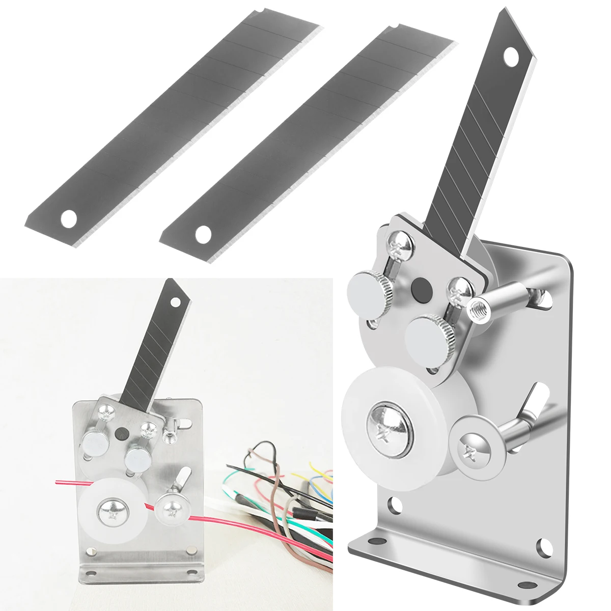 New Wire Stripping Machine Stainless Steel Cable Peeling Machine Portable Hand Crank Stripper Wire Stripper Tool with 3 Blades
New Wire Stripping Machine Stainless Steel Cable Peeling Machine Portable Hand Crank Stripper Wire Stripper Tool with 3 Blades