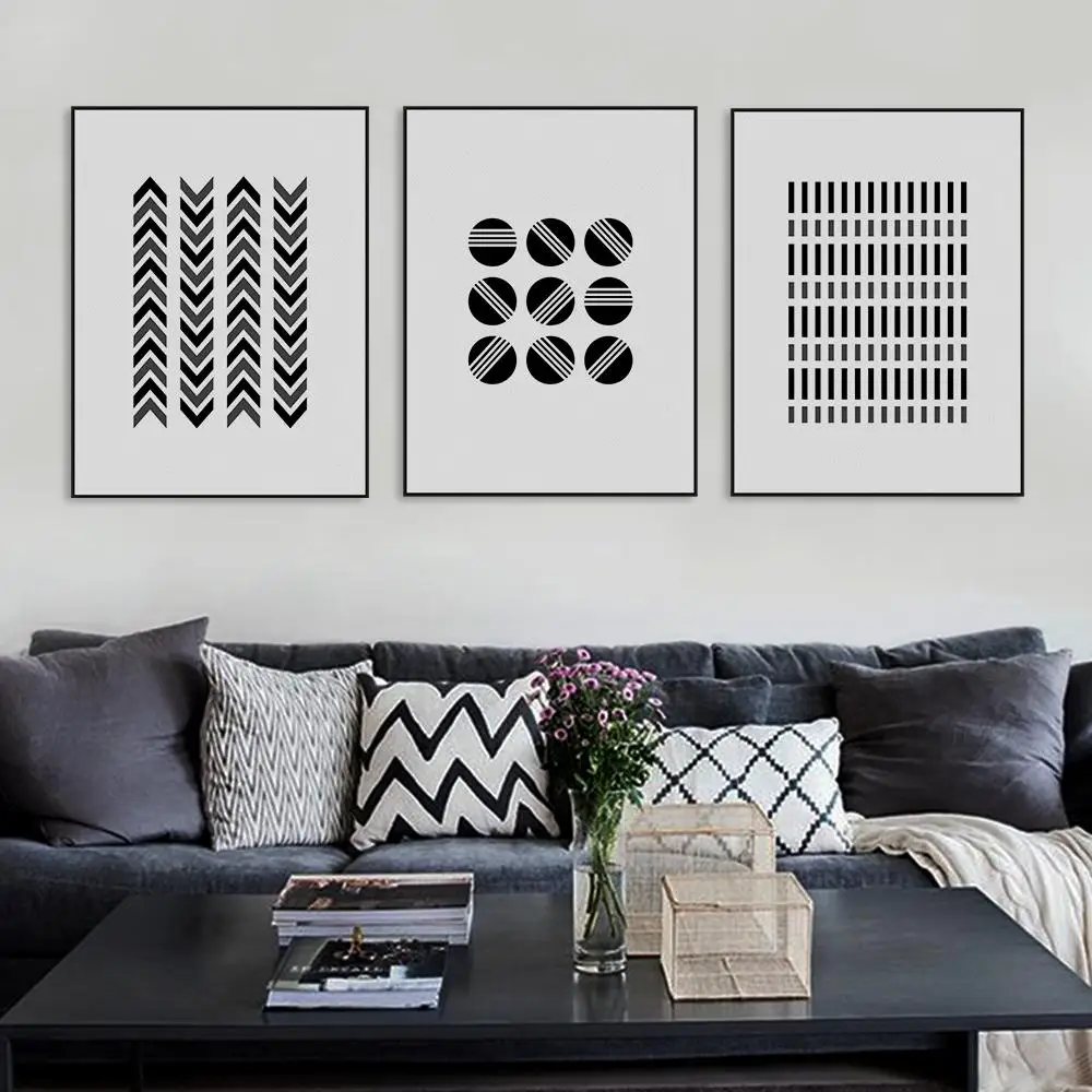Angel's Art Unframed Black and White Modern Abstract Geometric Shape Canvas Wall Decor Painting
Angel's Art Unframed Black and White Modern Abstract Geometric Shape Canvas Wall Decor Painting