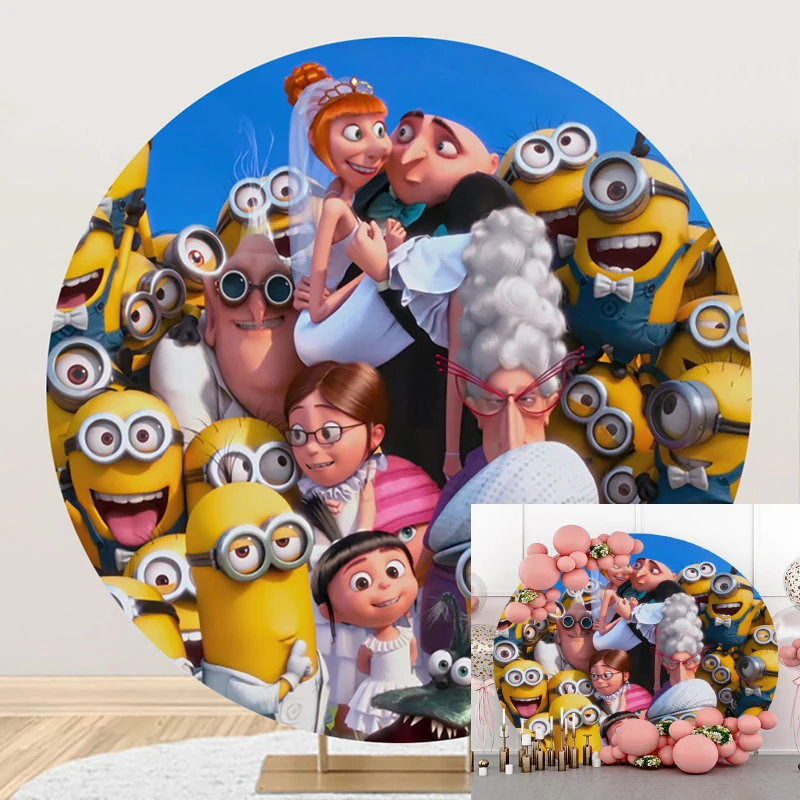 Circle Background Cartoon Yellow Banana Daddy Birthday Party Decoration Banner Round Photography Backdrop Custom Photocall
Circle Background Cartoon Yellow Banana Daddy Birthday Party Decoration Banner Round Photography Backdrop Custom Photocall