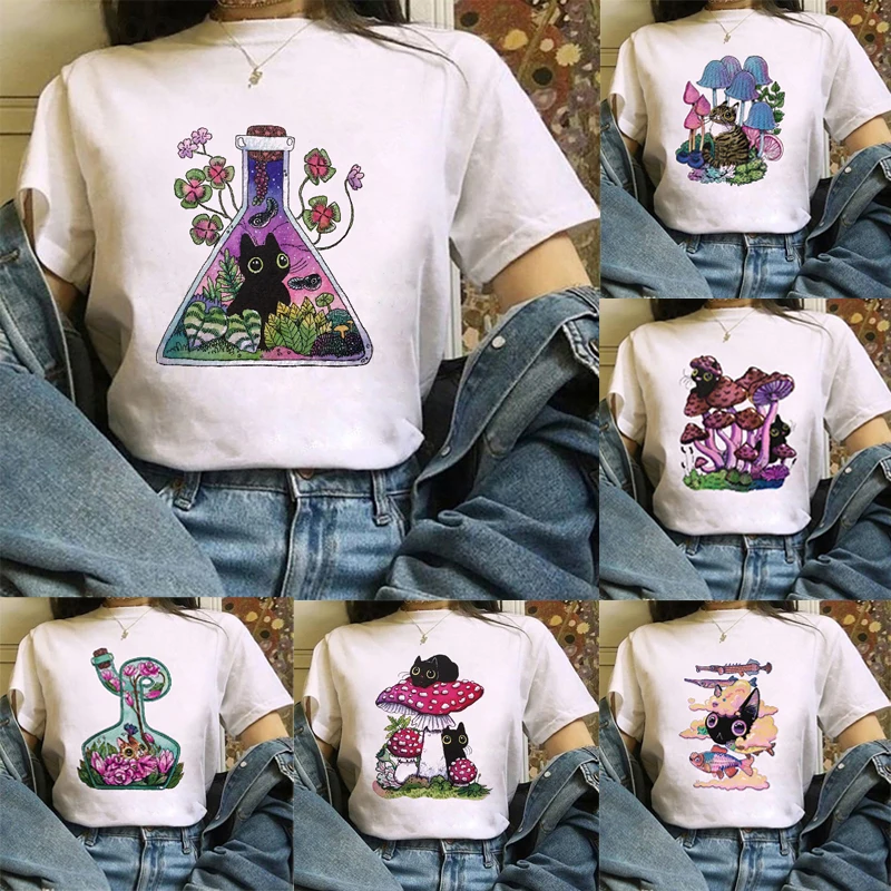 Kawaii Cat Funny Summer T-Shirts Cute Fashion Trend 90s Animal Top Female Graphic Short Sleeve Casual Tees Shirt Ladies Clothing
Kawaii Cat Funny Summer T-Shirts Cute Fashion Trend 90s Animal Top Female Graphic Short Sleeve Casual Tees Shirt Ladies Clothing