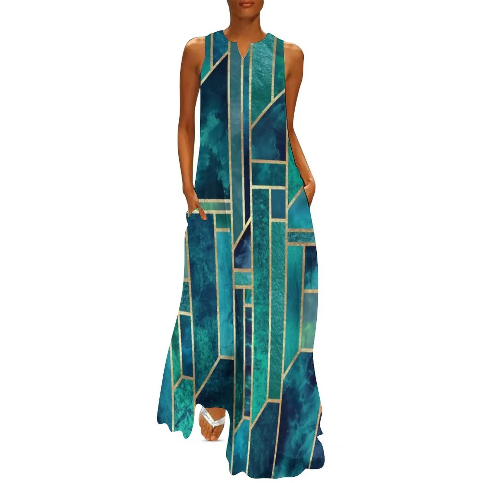 Abstract Geometry Dress Summer Blue Skies Print Aesthetic Casual Long Dresses Women Elegant Maxi Dress Birthday Present
Abstract Geometry Dress Summer Blue Skies Print Aesthetic Casual Long Dresses Women Elegant Maxi Dress Birthday Present