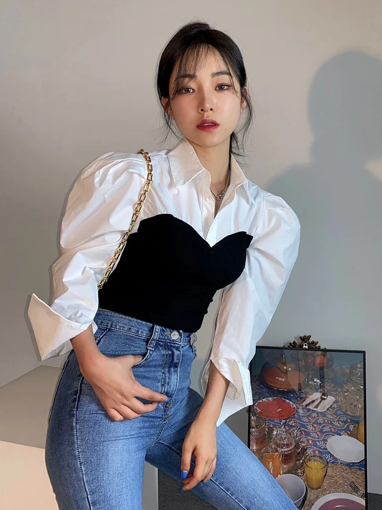 Casual Irregular Hem Blouse Shirts For Female V Neck Long Sleeve High Waist Slimming Solid Color Women's Shirt New 2021
Casual Irregular Hem Blouse Shirts For Female V Neck Long Sleeve High Waist Slimming Solid Color Women's Shirt New 2021