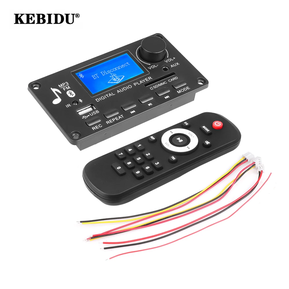 Kebidu MP3 Decoder Board 12V Car Audio Receiver Bluetooth 5.0 MP3 Player USB TF USB FM Radio Module Support Recording Function
Kebidu MP3 Decoder Board 12V Car Audio Receiver Bluetooth 5.0 MP3 Player USB TF USB FM Radio Module Support Recording Function