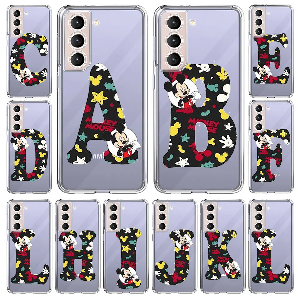 Celular Coque for Samsung Galaxy S22 S21 S20 FE Ultra S9 S8 S10 Plus Case Transparent Funda Mickey Mouse Initial A-L Letters
Celular Coque for Samsung Galaxy S22 S21 S20 FE Ultra S9 S8 S10 Plus Case Transparent Funda Mickey Mouse Initial A-L Letters